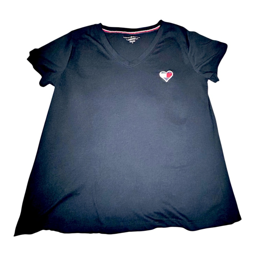 Tommy Hilfiger Dark Blue Short Sleeve with Heart Logo Size M
